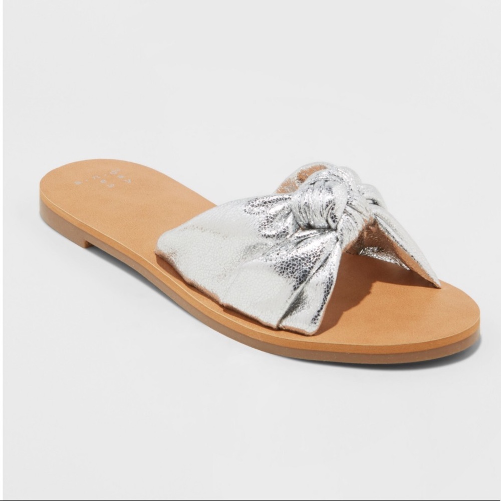 Women's Nelora Metallic Knotted Slide Sandals